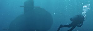 Submarine diver underwater surveillance